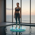 Client standing on vibration platform