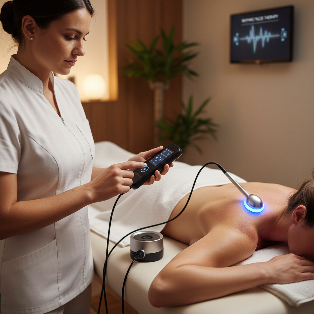 Remote control selecting pattern for trapezius massage